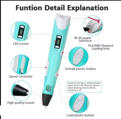 3D Printer Pen for Kids/Complete 3D Drawing Pen Set